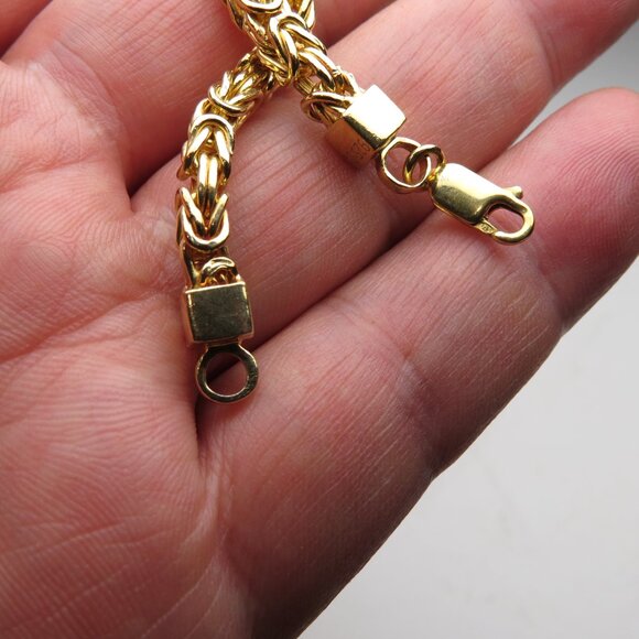 18k *925 Sterling Silver Men's Bracelet - Picture 4 of 4